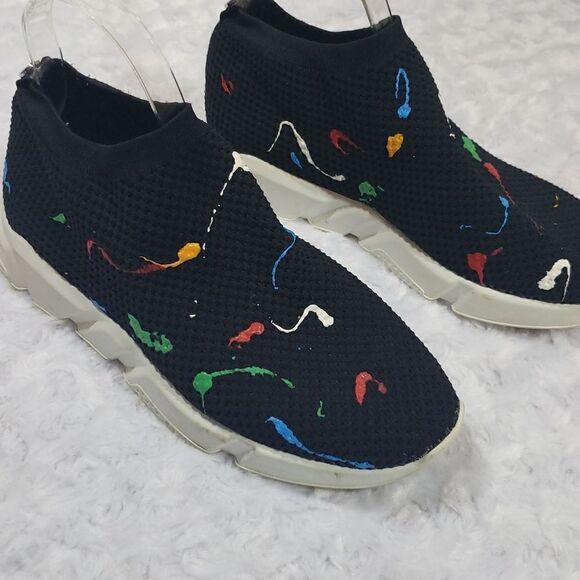 The Wishbone Collection size 10 slip on sneakers Pop of Paint Splash - Picture 2 of 7